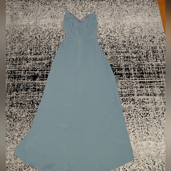 Leith Beautiful Light Blue Lace Trim Maxi Dress - Size XS - EUC - Picture 6 of 15